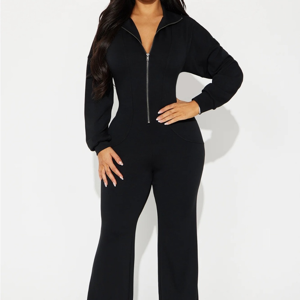 Fashion nova   Running Errands Jumpsuit - Cream color  (New) Size Large